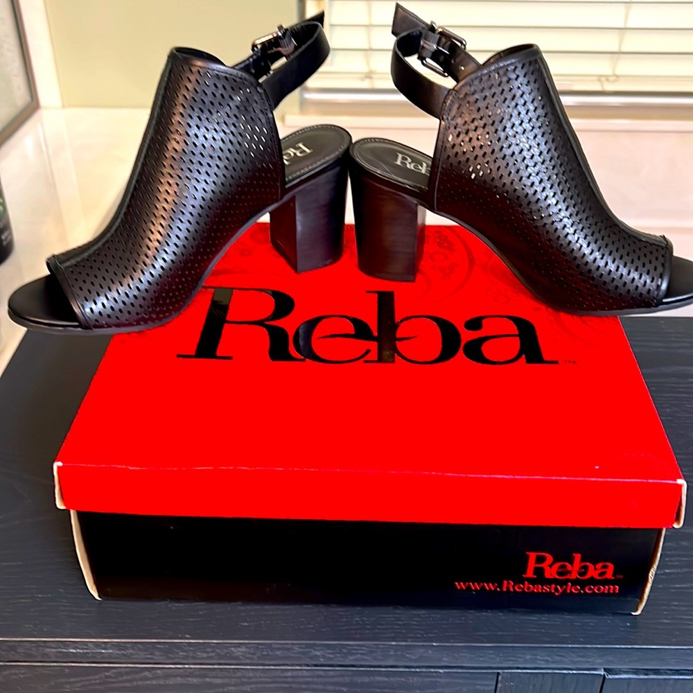 Black Reba Block Heels size 7.5